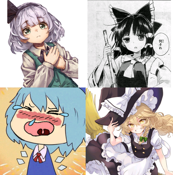 東方キャラを知名度別に並べるとtop4はこの四人かな 2ch東方スレ観測所