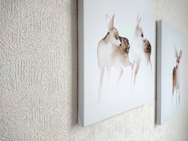 IKEA】水彩画のような鹿の“new”アートパネルを飾ってみた