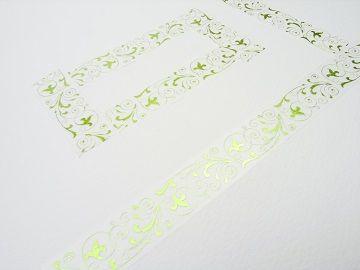 花形装飾活字 箔押しマスキングテープ : ようこそ！行列のできる