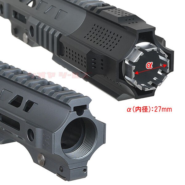M4用 salient arms jailbreak タイプ 6.5inch HANDGUARD GRAY (マズル