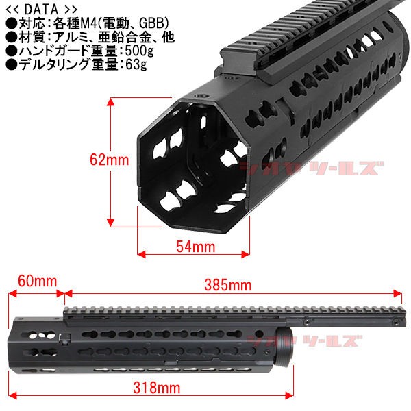 M4用 VLTOR CASV-KMタイプ ハンドガード for KEYMOD(キーモッド