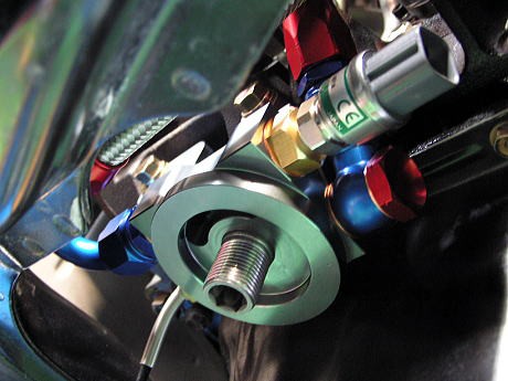 L880KコペンオイルクーラーセットSKIDオイルブロック　フィルタ移設 L880KコペンオイルクーラーセットSKIDオイルブロック フィルタ
