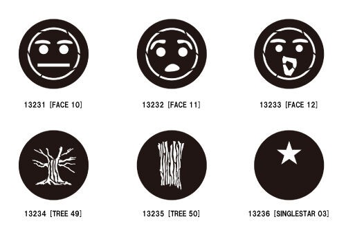 舞台照明家さんデザインによる新しい Googobo の仲間たち その32 絵文字系 樹木系 星系gobo ごんぐ日報 舞台照明情報とdoctormxニュース