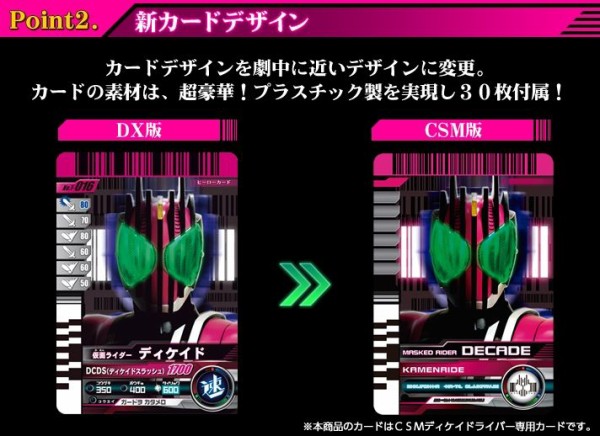 CSM ディケイドライバー&ライダーカード&両方購入特典カード CSM ディケイドライバー & ライダーカード & 特典カード3枚