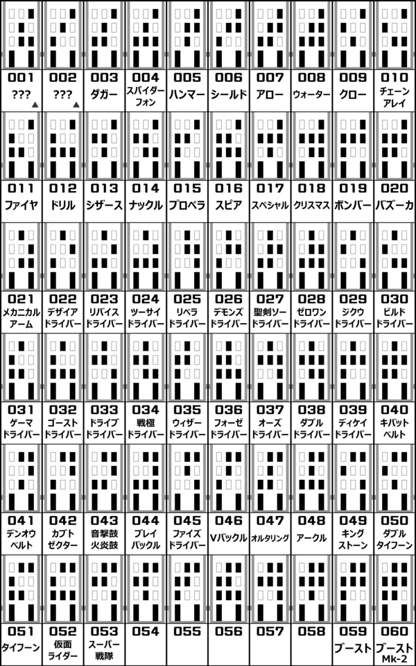 パターン一覧表 - その他