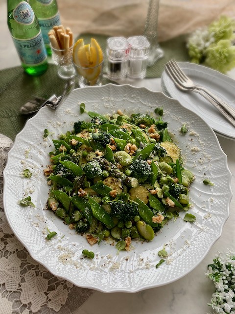 グリーングリーンな野菜とスペルト小麦のサラダ ローマのおいしい生活in東京 Powered By ライブドアブログ