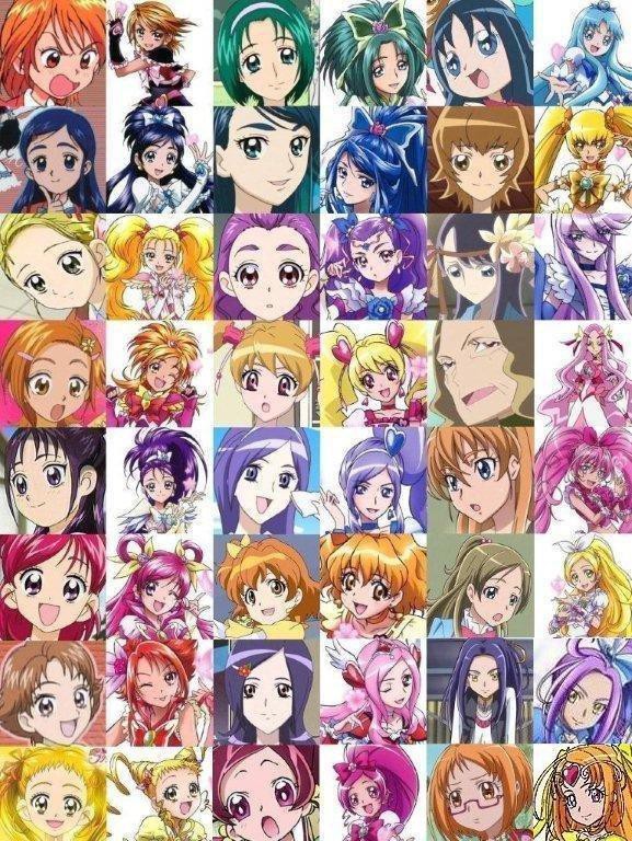 歴代プリキュア比較画像 花びら舞う時