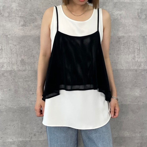 Anna Kerry メッシュベロアキャミソール 予約販売】 メッシュベロアキャミソール（NO.27242906） | AnnaKerry