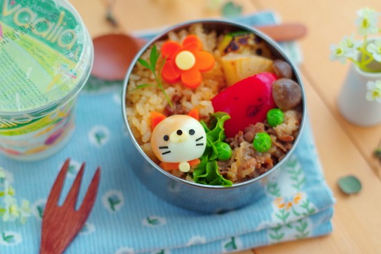 牛丼の炊き込みご飯と猫ちゃんのキャラ弁 きょうのおべんとう Powered By ライブドアブログ