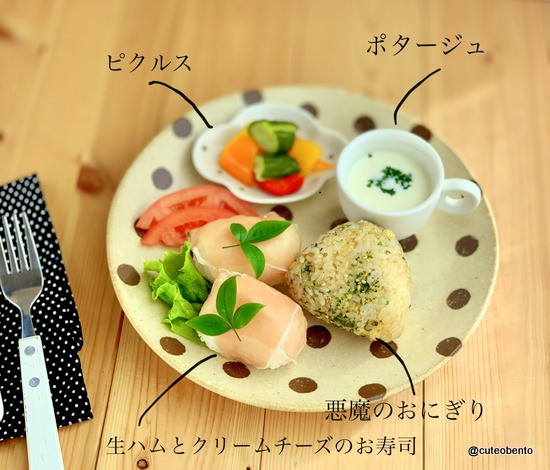 お皿の色別 ワンプレートの盛り付け方 きょうのおべんとう Powered By ライブドアブログ