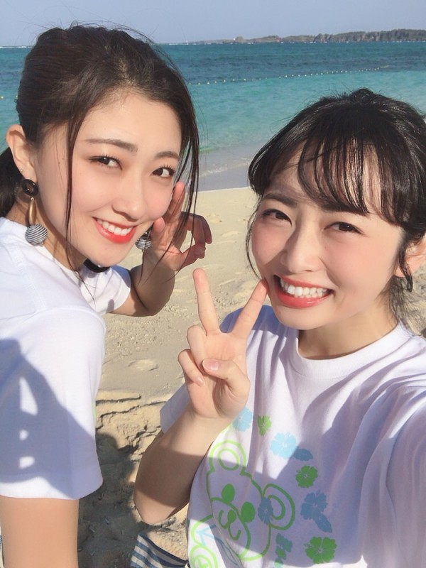 熊井友理奈と須藤茉麻が海辺で撮影した結果 : ℃-ute派なんday