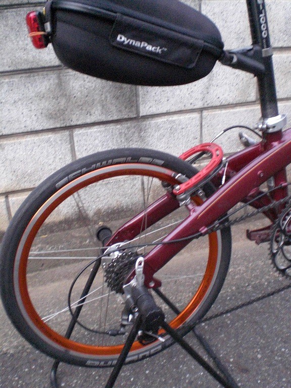 ダホン　スピードP8 クロモリフレーム　タイヤほぼ新品状態 20インチ ダホン SPEED P8 クロモリフレーム 8speed アッシュゴールド