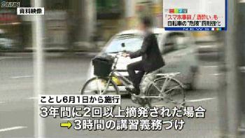 講習義務が違反を抑止するか : サイクルロード ～自転車への道