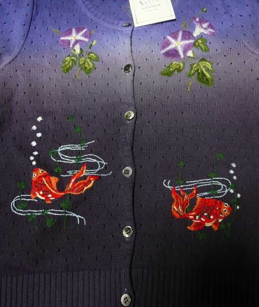 新品未使用 リリーブラウン×ケイタマルヤマ 半袖ニット 金魚刺繍 新品未使用 リリーブラウン×ケイタマルヤマ 半袖ニット 金魚刺繍