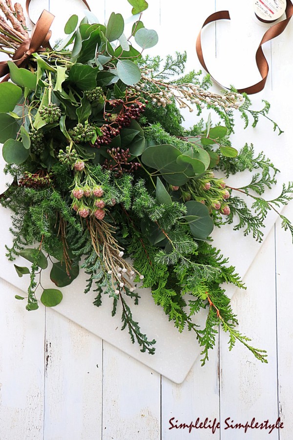 冬の憧れ  横型スワッグ70cm 冬の憧れ 横型スワッグ70cm