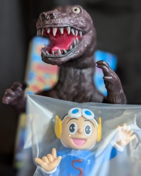 杉浦茂版ゴジラ＆新吉くん（シカルナ工房）ソフビフィギュア2体セット