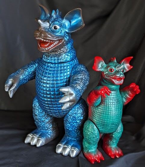 ガバラ＆ミニラ（ブルマァク復刻・マルサン）ソフビフィギュア２体セット ガバラ＆ミニラ（ブルマァク復刻・マルサン）ソフビフィギュア２体セット