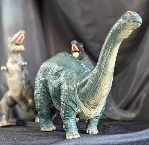 ブロントサウルス＆ティラノサウルス×2（ツクダホビー）昭和レトロ