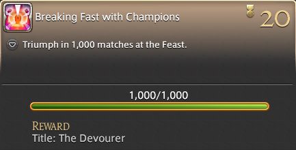 Ff14 勝率96 レート00 ザ フィースト1000勝称号 The Devourer 取得者が海外で現る じゅうよんにゅーす