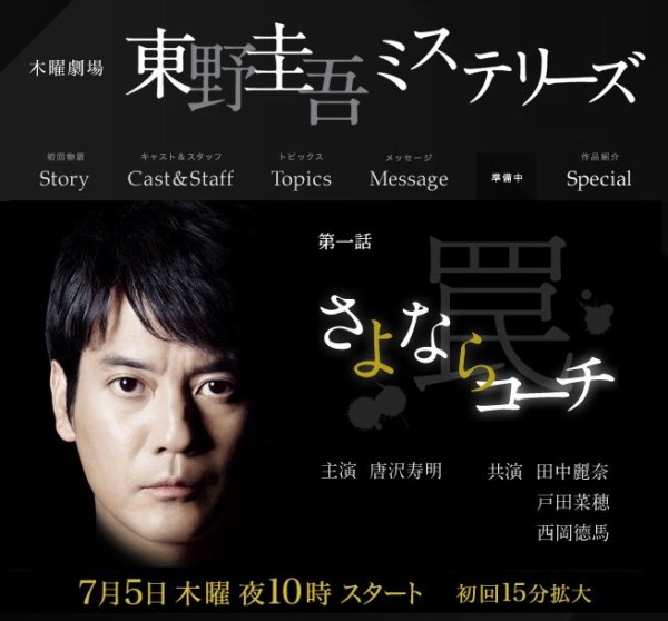 フジテレビ 東野圭吾ミステリーズ 新番組 第1話 さよならコーチ 罠 あらすじ 伊達でございます