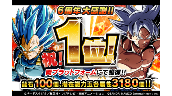 ドッカン ストア ランキング ドッカンバトル 祝 両プラットフォーム1位獲得