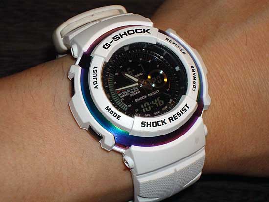 CASIO G-SHOCK G-スパイク　G-306X-7AJF ホワイト 動作品】美品✨G-SHOCK G-スパイク G-306X-7AJF - メルカリ