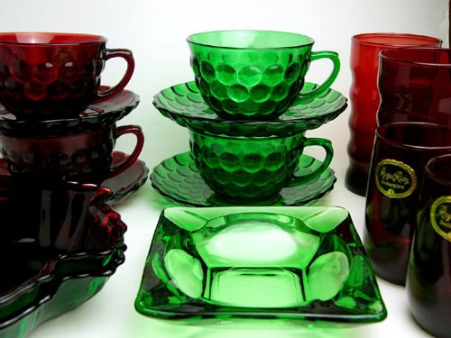 ファイヤーキング・フォレストグリーン　アシュトレイ ２点セット ファイヤーキング・フォレストグリーン アシュトレイ 2点セット