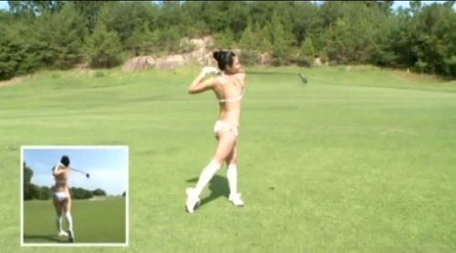 川村ゆきえの水着でゴルフ！ : ゴルフでシングルを目指している
