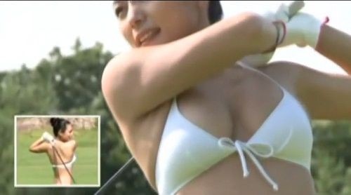 川村ゆきえの水着でゴルフ！ : ゴルフでシングルを目指している