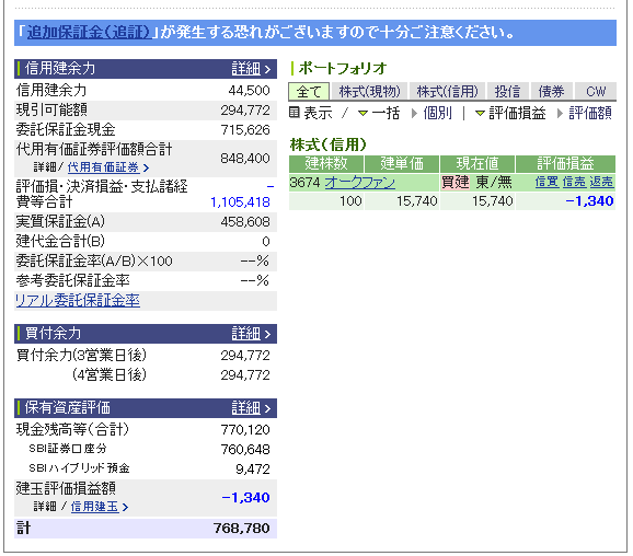 追証発生 元手３７万円からbnfに追いつく日までを綴ったブログ