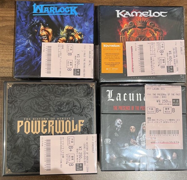 1/13(火)中古メタルCD&DVDが約350点まとめて入荷しました