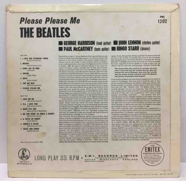 稀少UKオリジナル盤 ビートルズ 『プリーズ・プリーズ・ミー』(1ST