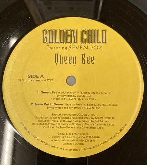 GOLDEN CHILD SEVEN-POZ Queen Bee レコード Golden Child Featuring Seven-Poz – Queen Bee – Vinyl (12