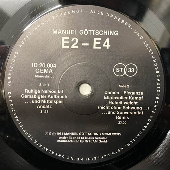 マニュエル・ゲッチング ドイツオリジナル MANUEL GÖTTSCHING E2-E4 12