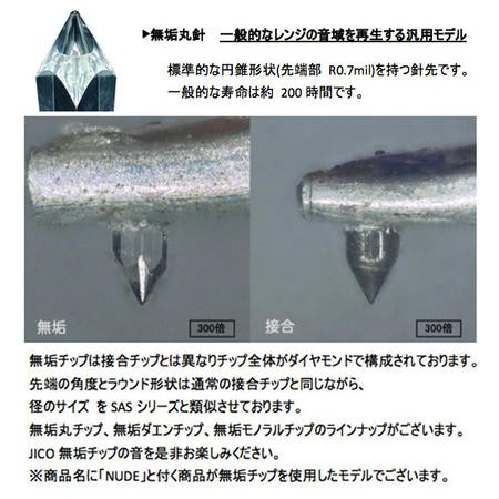 JICO N44-7 無垢針 NUDE (針カバー付) が入荷いたしました。 : ディスクユニオン新宿CD・レコードアクセサリー館