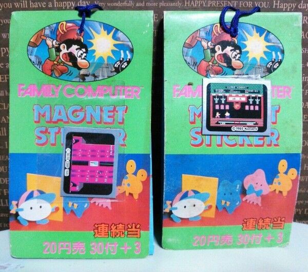 1985年 金枠 アマダ ファミリーコンピュータ マグネット ステッカー