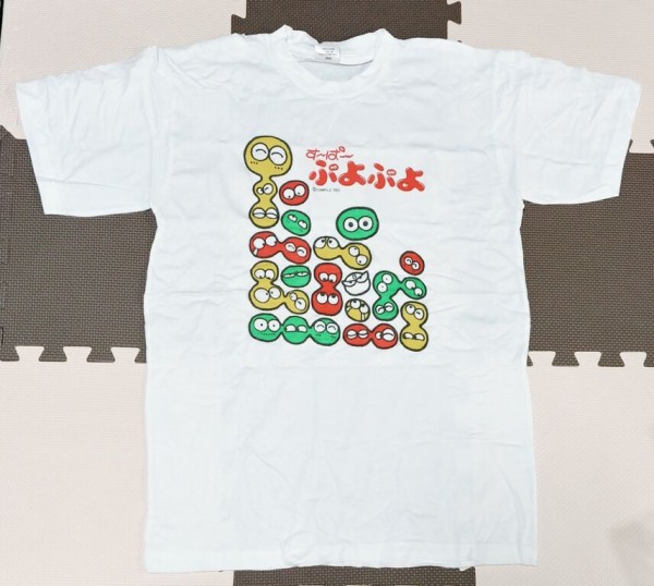 ぷよぷよ Tシャツ ホワイト 1993年製 1994年 すーぱーぷよぷよTシャツ バンプレスト コンパイル ぷよぷよ