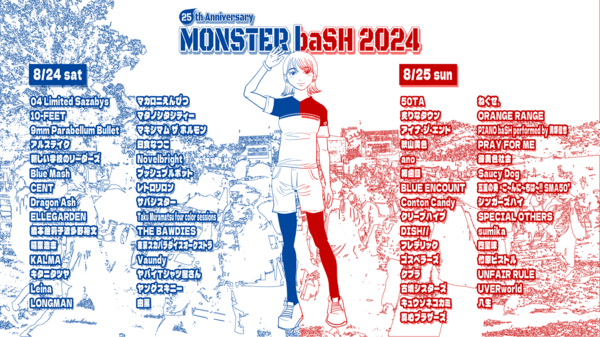 モンスターバッシュ2024 8/25(日) 1日券 2枚セット モンスターバッシュ2024 8/25(日) 1日券 2枚セット