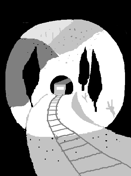 課題のラフ ふしきなイラスト見聞録