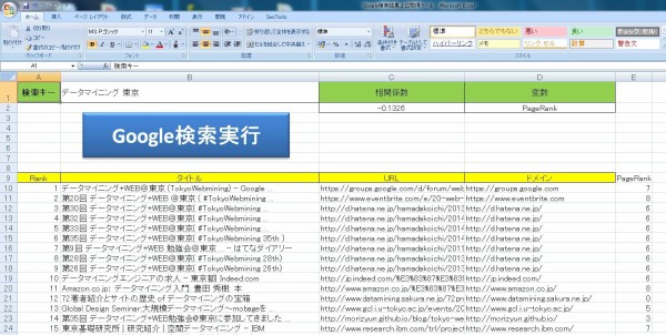 日記 Excel Vbaによるgoogle検索ツールは無料で配布しよう と考えた日 ビッグデータseo実践日記