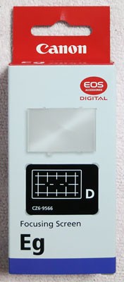EOS 6D に方眼マットのフォーカシングスクリーン Eg-D 装着 : Tedious