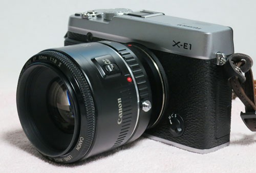 富士フイルム ミラーレス X-E1 マウントアダプター マニュアルレンズ セット X-E1 用にマウントアダプター2種類（Leica Eマウント、EOS EFマウント