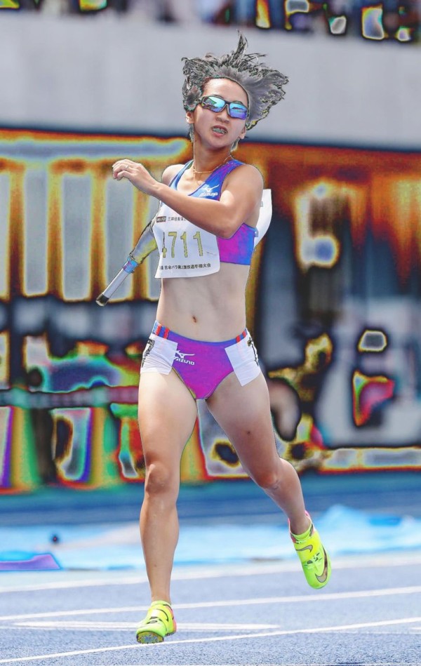 パラリンピックの銅メダリスト 辻沙絵 選手 童子繭の写真加工土壌photos Effect Thermography Nude 照片效果