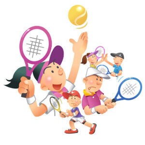 テニスイラストかっこいい テニスに行こう テニススクール Nonちゃんイラストブログ