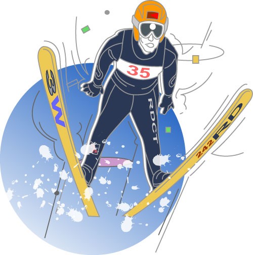 スキー スケート カーリング イラスト Nonちゃんイラストブログ