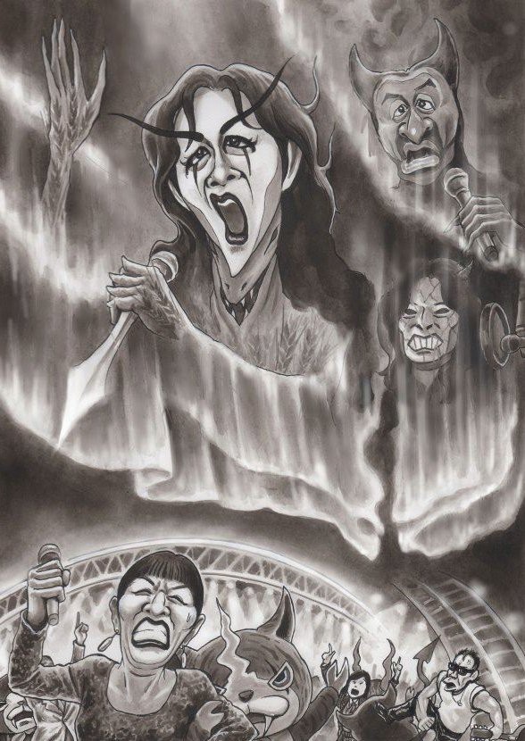 アウタヒメ ステージはng 中島みゆき似紅白怪獣 風刺漫画 時事怪獣図鑑