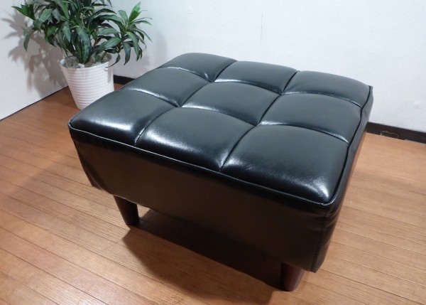 カリモク60風 オットマン スツール チェア 椅子 イス / レトロ カフェ