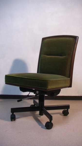 maruni(マルニ) モケット グリーン デスクチェア 書斎椅子 昇降回転