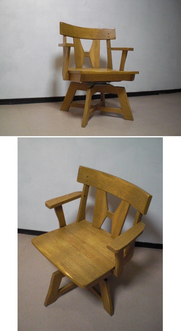 TOYO FURNITURE アンティーク レトロ チェア 家具 回転式 ☆展示品☆ TOYOファニチャー AZUMINOシリーズ 天然木 ダイニング
