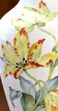 品質は非常に良い マイセン 陶板画 黄色いチューリップ ヴェルナー （特別展 現代 工芸品